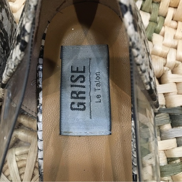 GRISE LE TALON snakeskin clear flats. Made in Japan size 23 - Picture 5 of 7